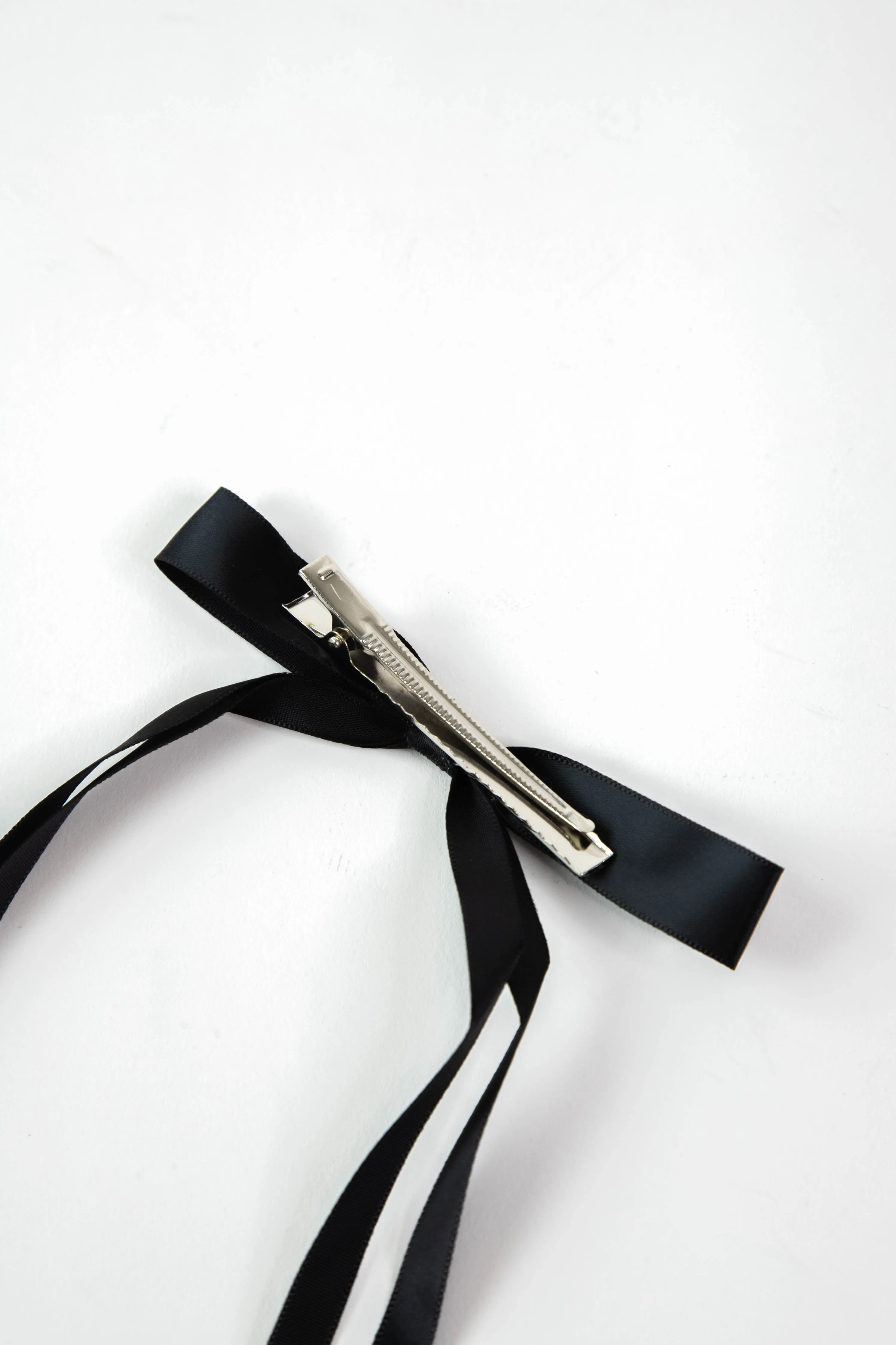 Vivi Long Bow Hair Clip, Black sold by North & Main Clothing Company product image thumbnail 3