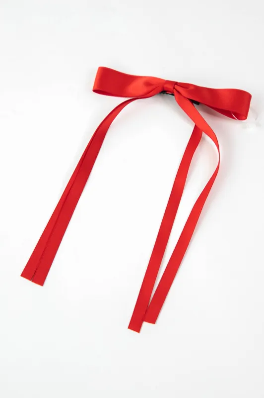 Nikita Bow Hair Clip, Red sold by North & Main Clothing Company