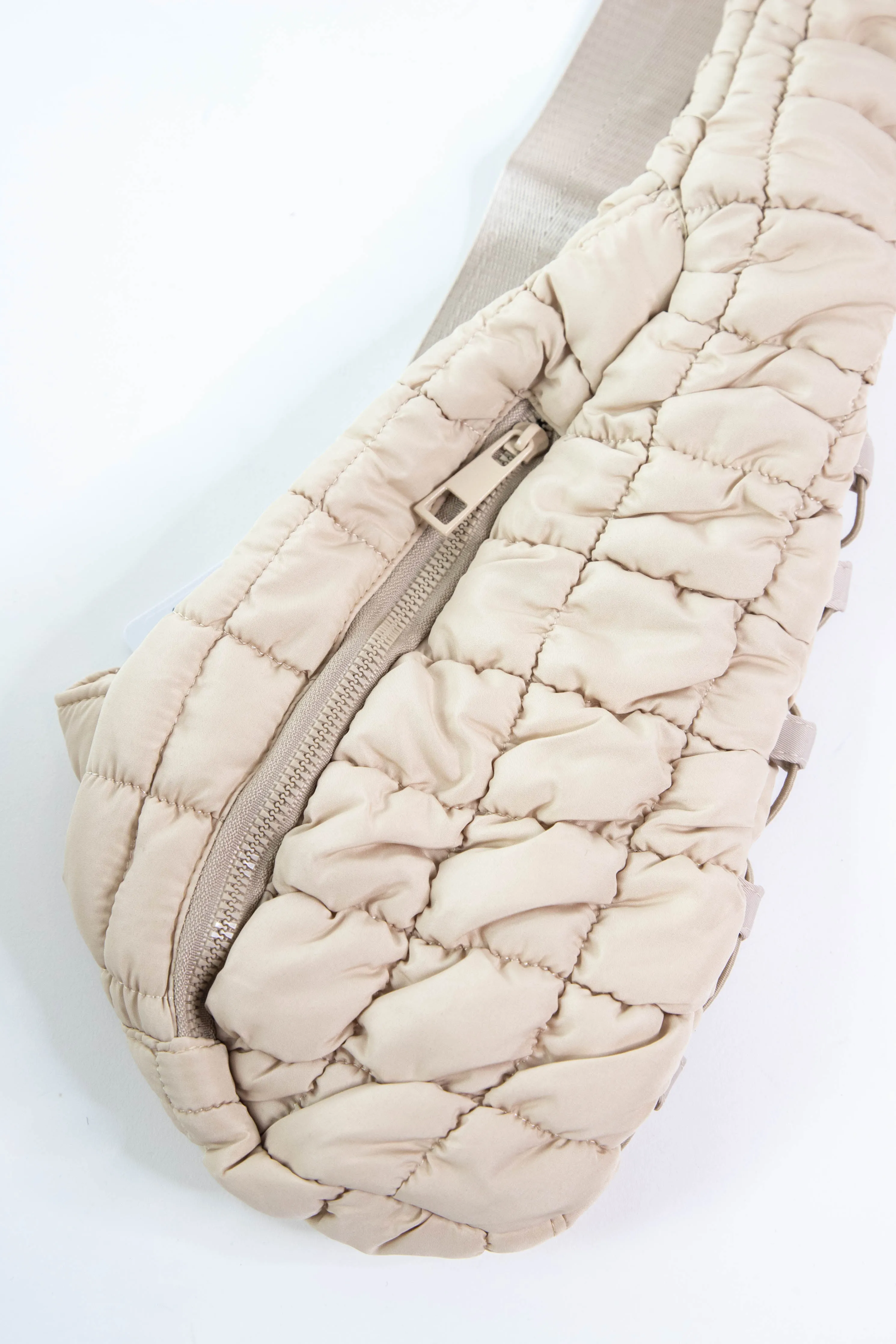 Eryn Nylon Quilted Belt Bag, Khaki sold by North & Main Clothing Company product image thumbnail 2