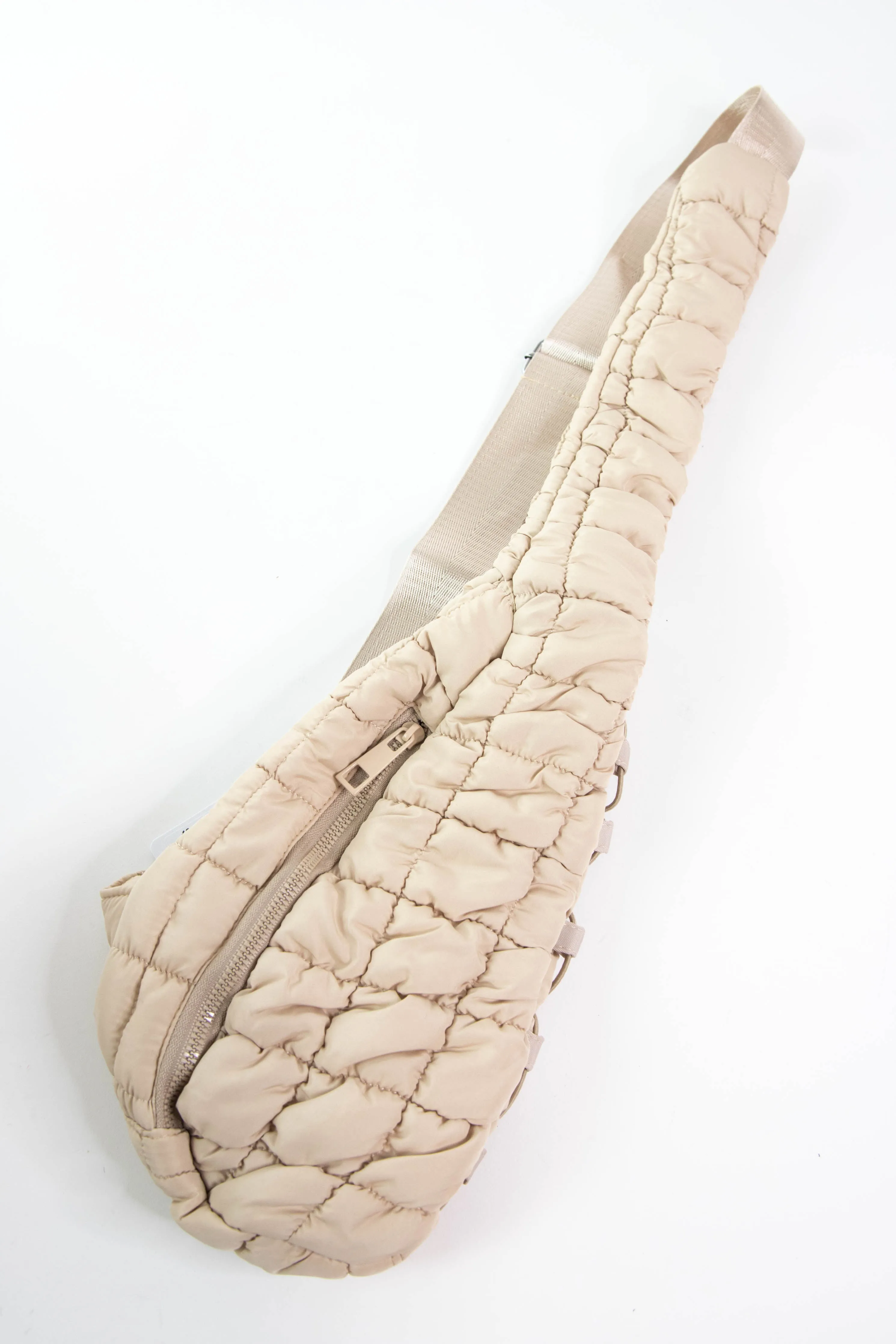 Eryn Nylon Quilted Belt Bag, Khaki sold by North & Main Clothing Company