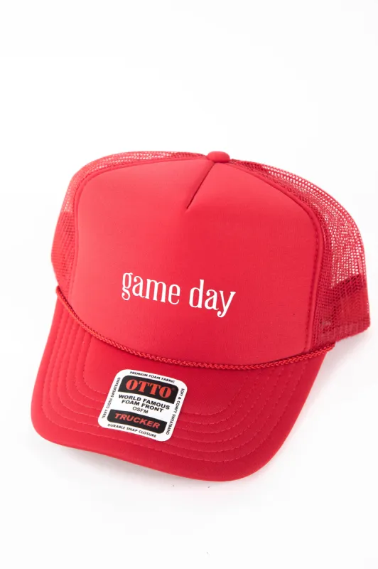 Game Day Foam Trucker Hat, Red/White sold by North & Main Clothing Company