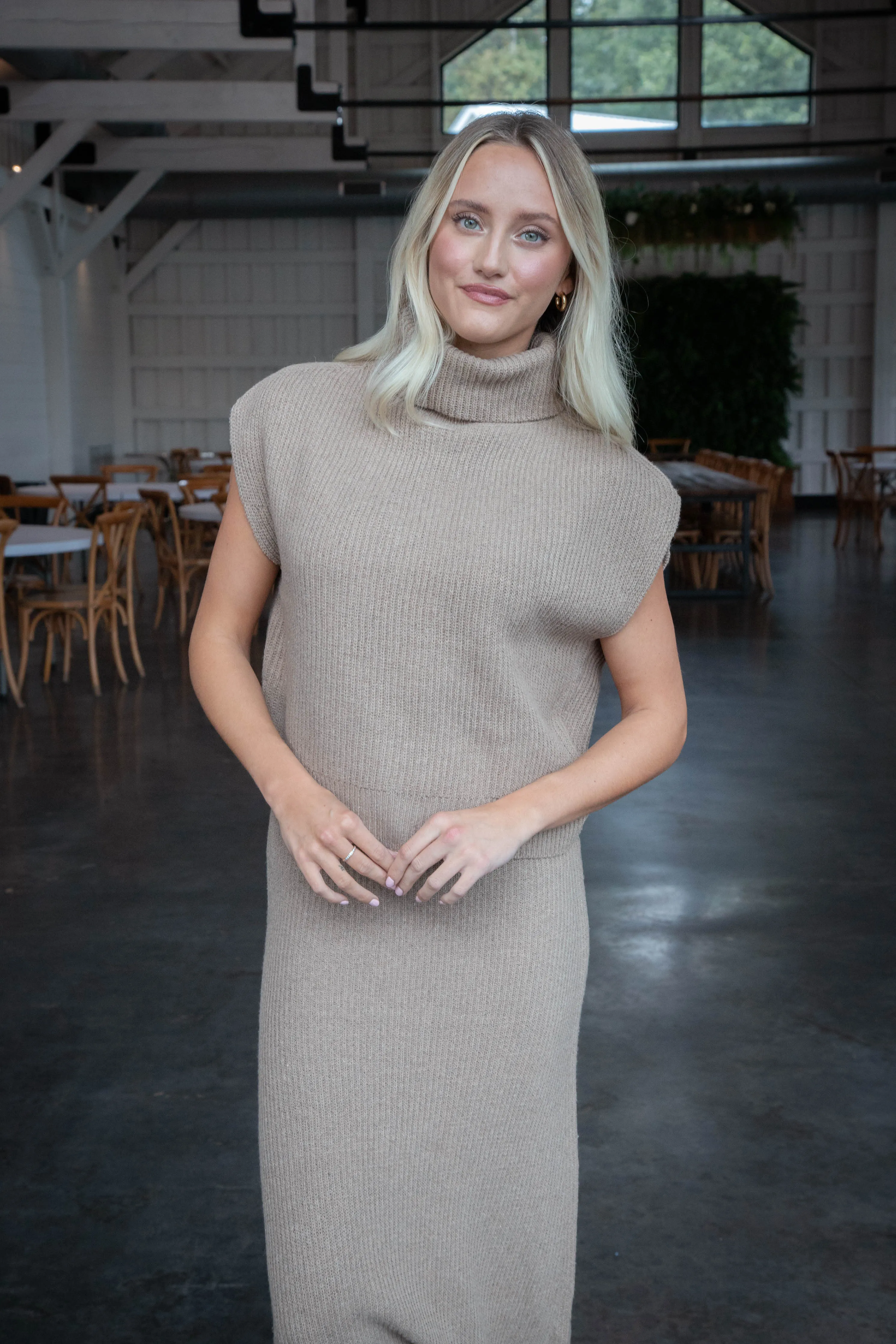 Crosby Sweater Midi Skirt, Dark Taupe | Sadie & Sage sold by North & Main Clothing Company product image thumbnail 5