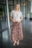 Mona Floral Midi Skirt, Brown Multi sold by North & Main Clothing Company
