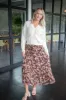 Mona Floral Midi Skirt, Brown Multi sold by North & Main Clothing Company