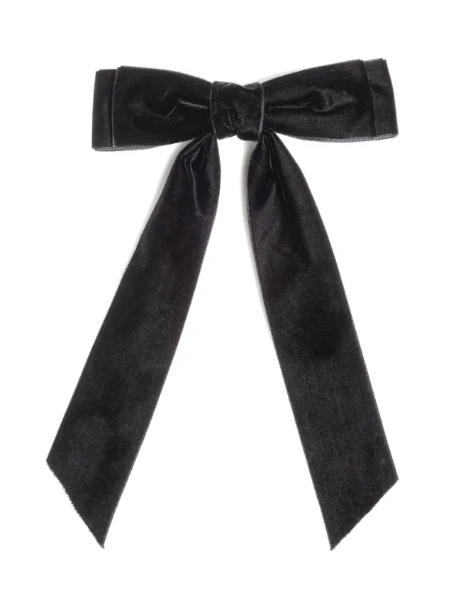 Velvet Bow Clip, Black sold by North & Main Clothing Company