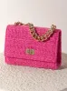 Billie Mini Tweed Handbag, Pink sold by North & Main Clothing Company