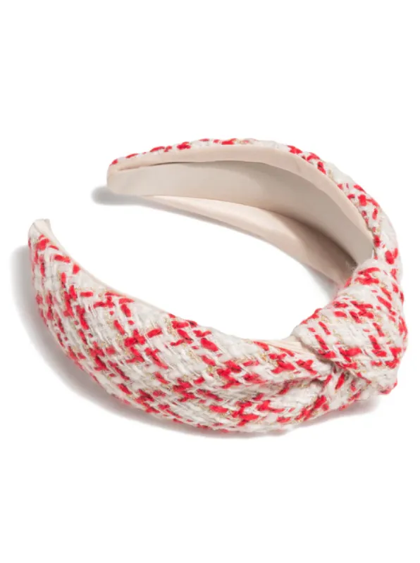Boucle Knotted Headband, Red sold by North & Main Clothing Company