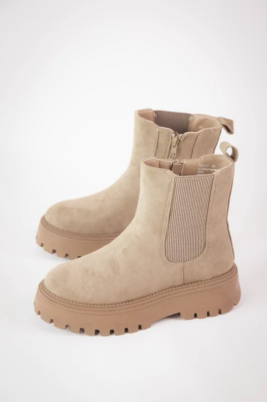 Polk Chunky Bottom Chelsea Boot, Oat sold by North & Main Clothing Company