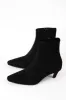 Lean Suede Kitten Heel Bootie, Black sold by North & Main Clothing Company