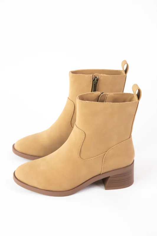 Beaver Low Heeled Bootie, Coffee sold by North & Main Clothing Company
