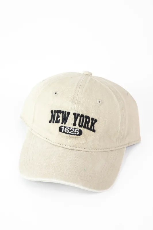 New York Stitch Baseball Cap, Taupe sold by North & Main Clothing Company
