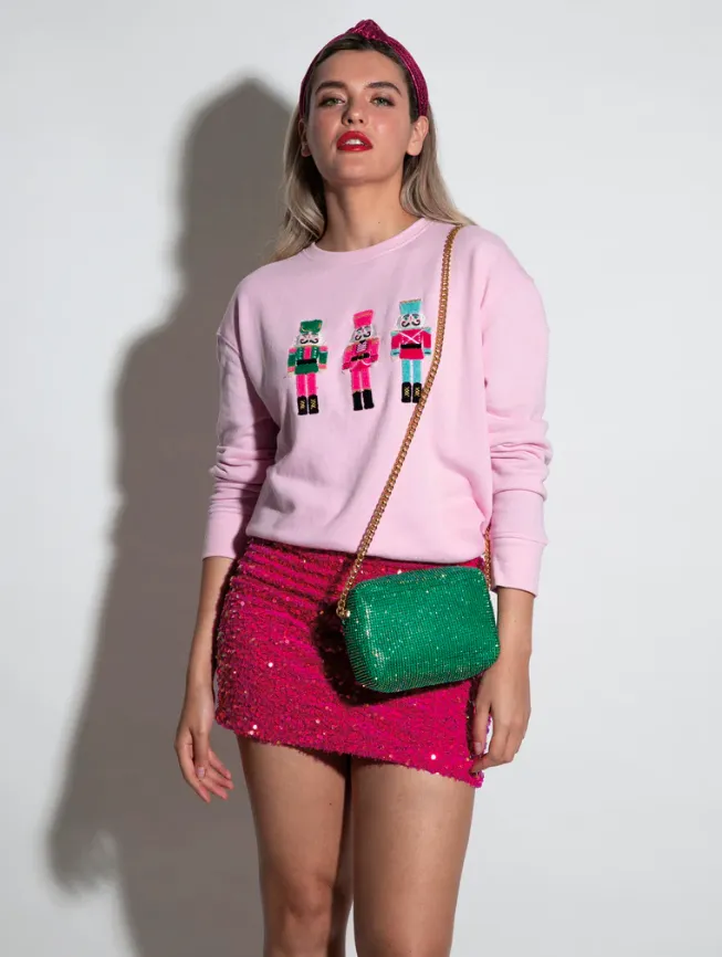 Nutcracker Graphic Sweatshirt, Blush sold by North & Main Clothing Company product image thumbnail 4