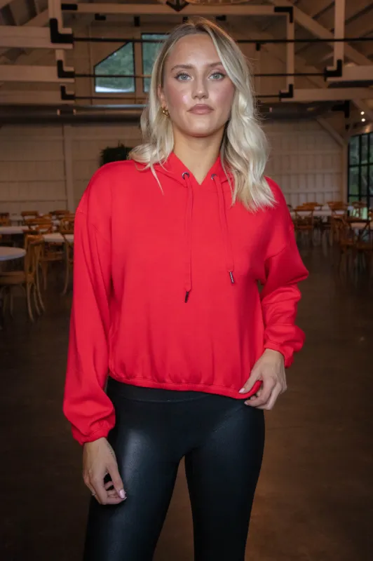 Airessentials Cropped Hoodie, Spanx Red | SPANX made by SPANX