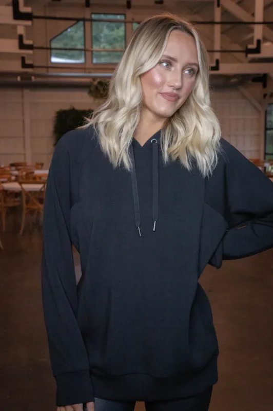 Airessentials Classic Hoodie, Very Black | SPANX made by North & Main Clothing Company