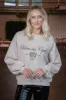 Paris Embroidered Crew Neck Sweatshirt, Khaki sold by North & Main Clothing Company