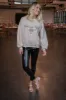 Paris Embroidered Crew Neck Sweatshirt, Khaki sold by North & Main Clothing Company
