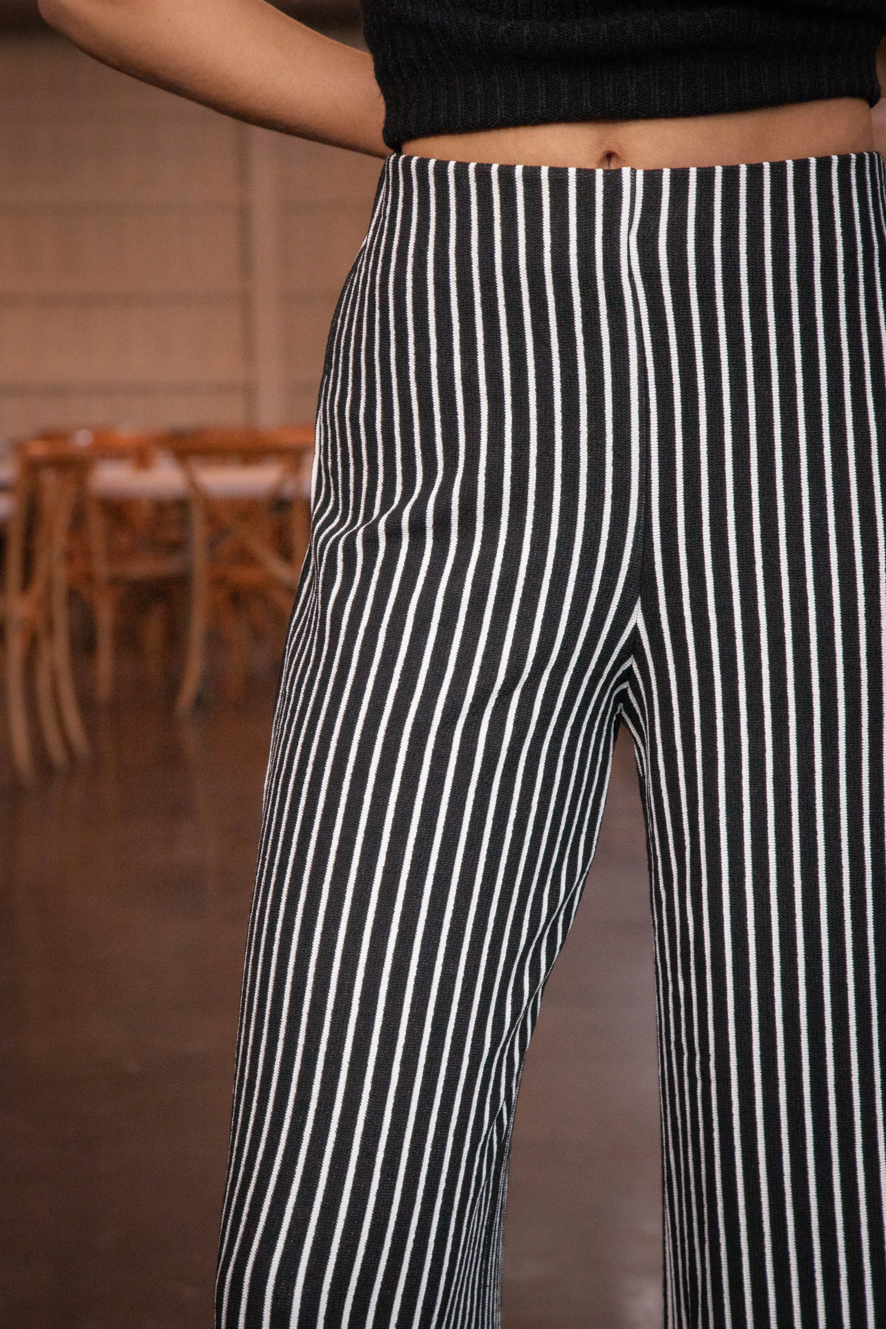 Alondra Striped Pants, Black sold by North & Main Clothing Company product image thumbnail 3
