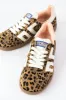Cloud Vintage Style Sneaker, Leopard Camel White | Back 70 sold by North & Main Clothing Company