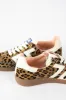 Cloud Vintage Style Sneaker, Leopard Camel White | Back 70 sold by North & Main Clothing Company