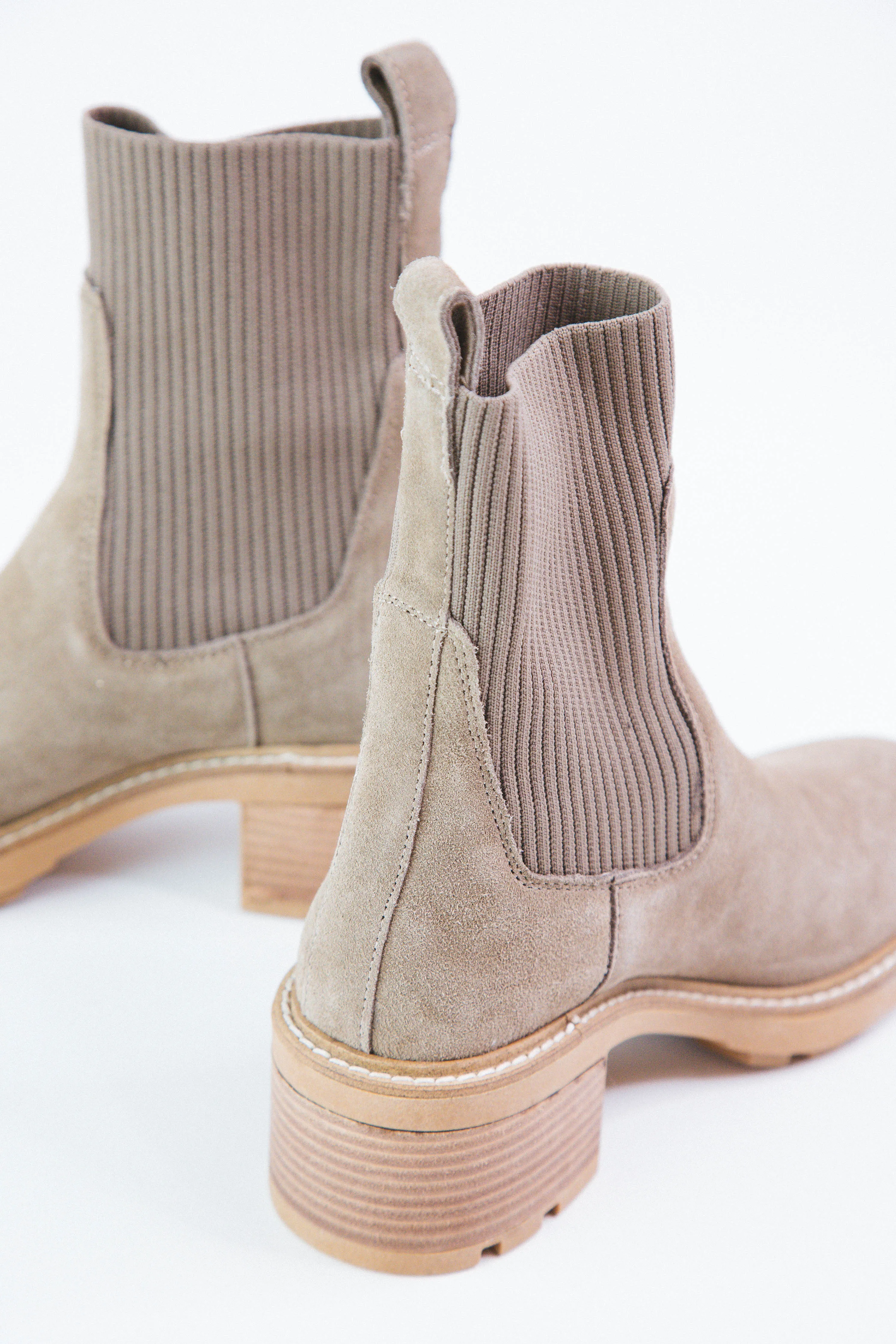 Kiley Pull On Chelsea Boot, Taupe Suede | Steve Madden sold by North & Main Clothing Company product image thumbnail 2