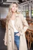 Janice Long Solid Trench Coat, Light Tan sold by North & Main Clothing Company