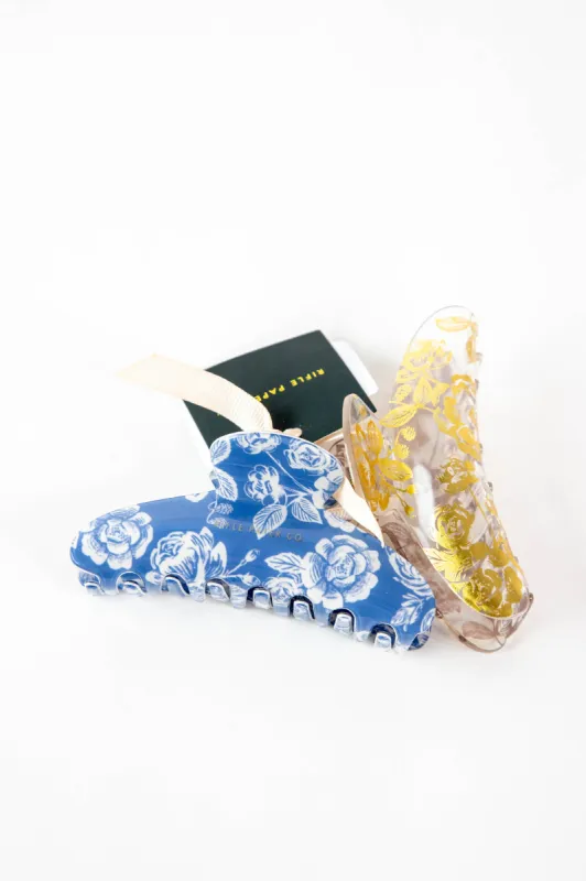 English Rose Large Claw Clip Set | Rifle Paper Co. sold by North & Main Clothing Company