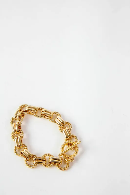 Cosette Twisted Toggle Bracelet, Gold sold by North & Main Clothing Company
