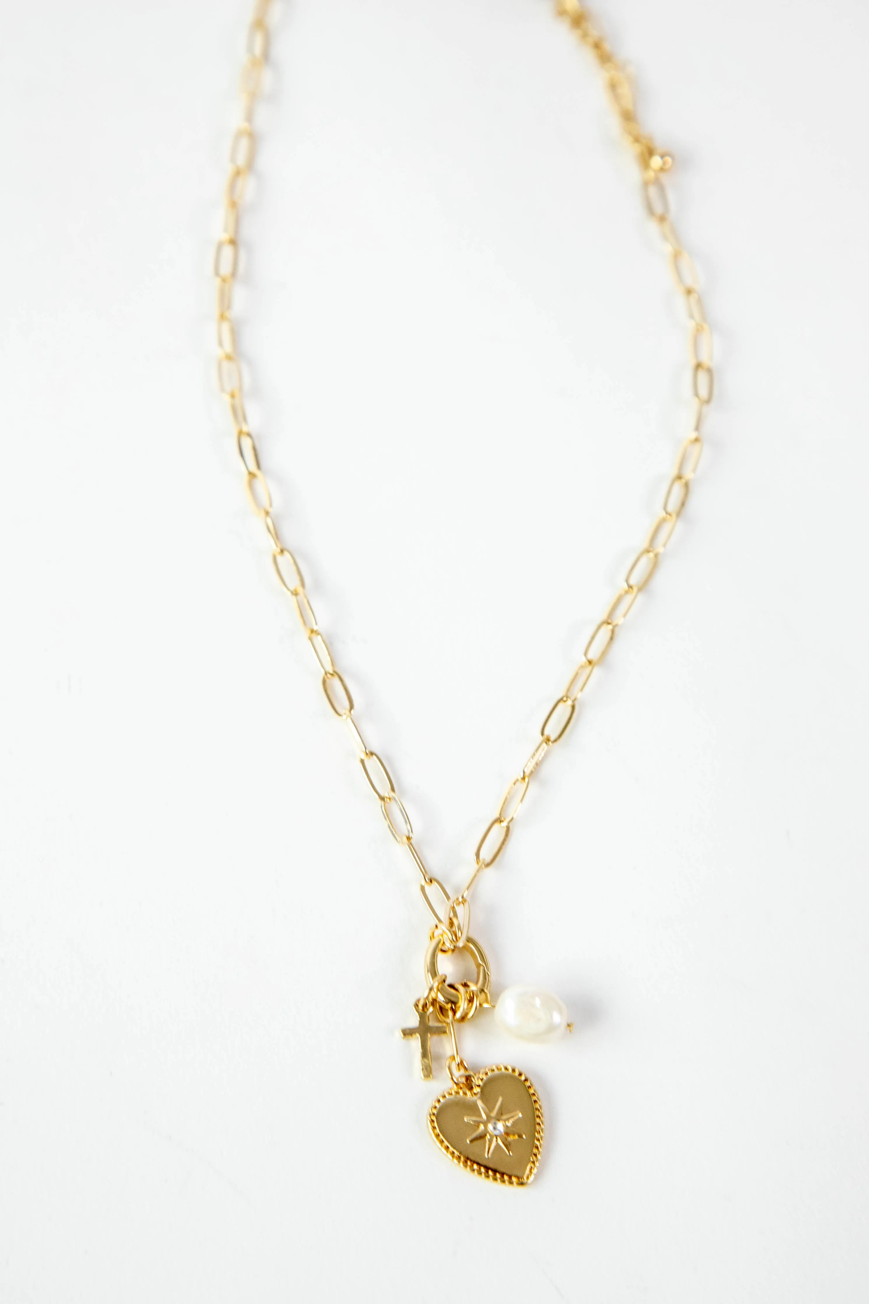 Adalina Charm Necklace, Gold sold by North & Main Clothing Company product image thumbnail 3