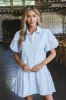 Georgia Striped Mini Dress, Blue sold by North & Main Clothing Company