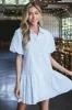 Georgia Striped Mini Dress, Blue sold by North & Main Clothing Company