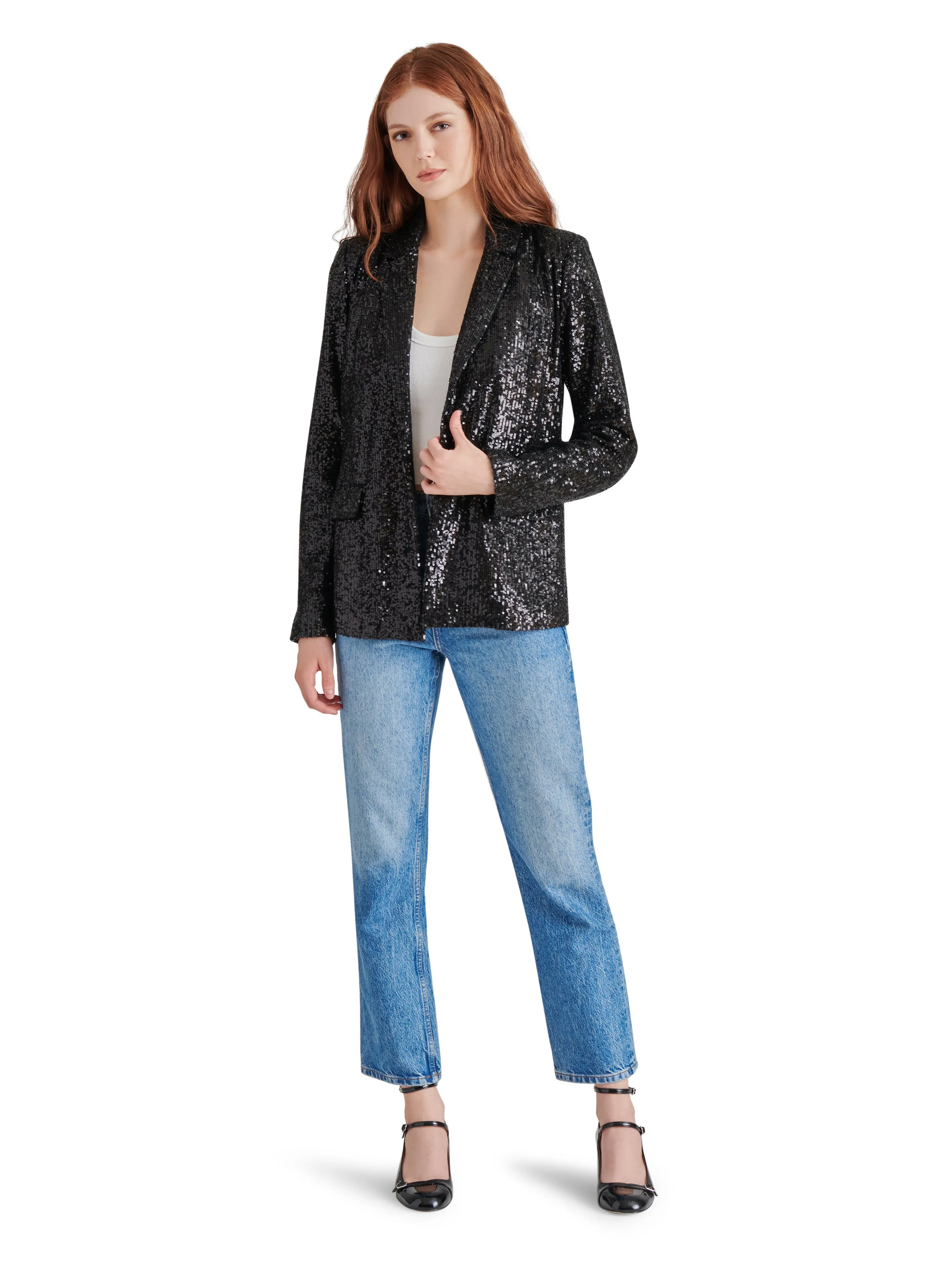 Payton Sequin Blazer, Black | Steve Madden sold by North & Main Clothing Company product image thumbnail 3