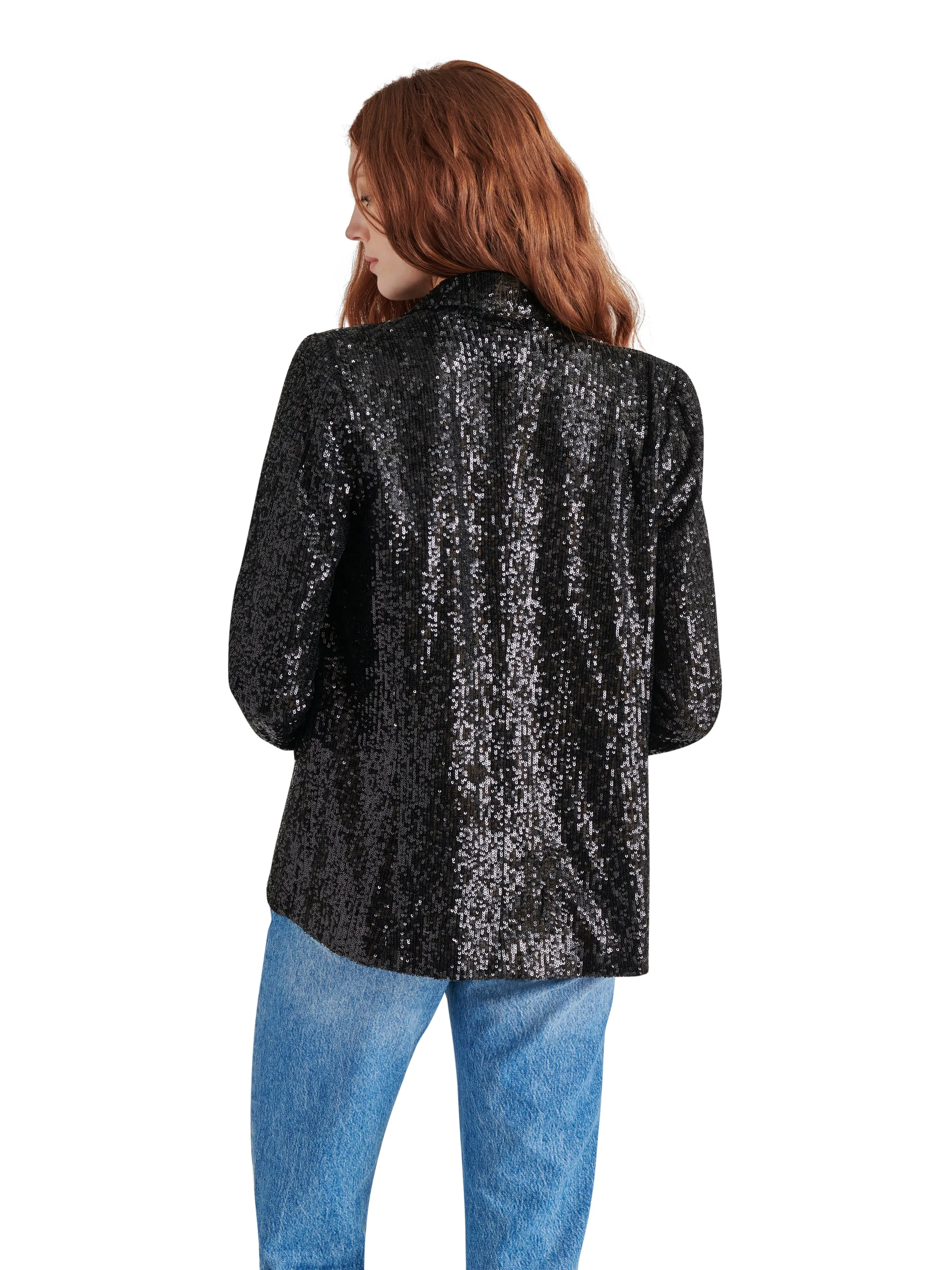 Payton Sequin Blazer, Black | Steve Madden sold by North & Main Clothing Company product image thumbnail 5