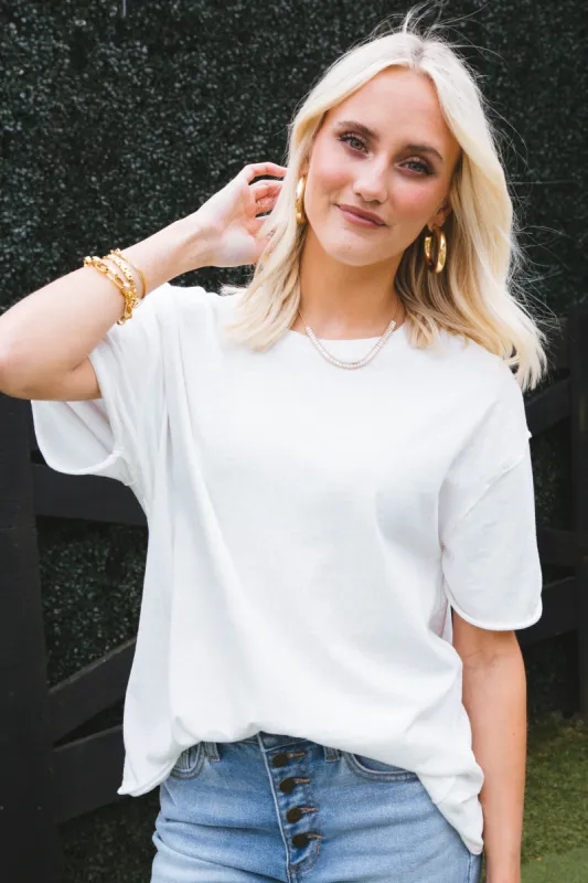 Nina Tee, Ivory | Free People sold by North & Main Clothing Company