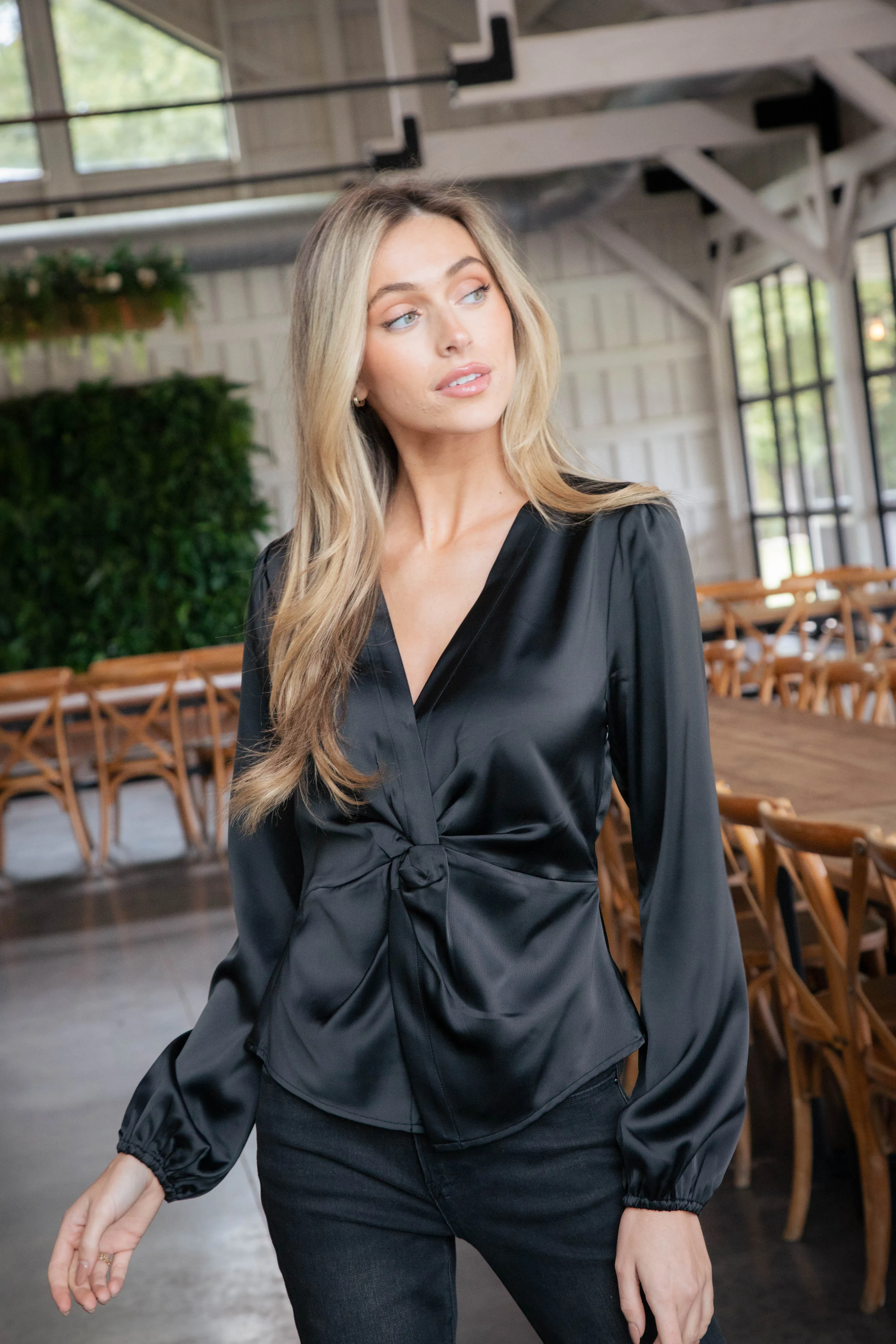 You're Mine Twist Front Top, Black | Sanctuary sold by North & Main Clothing Company