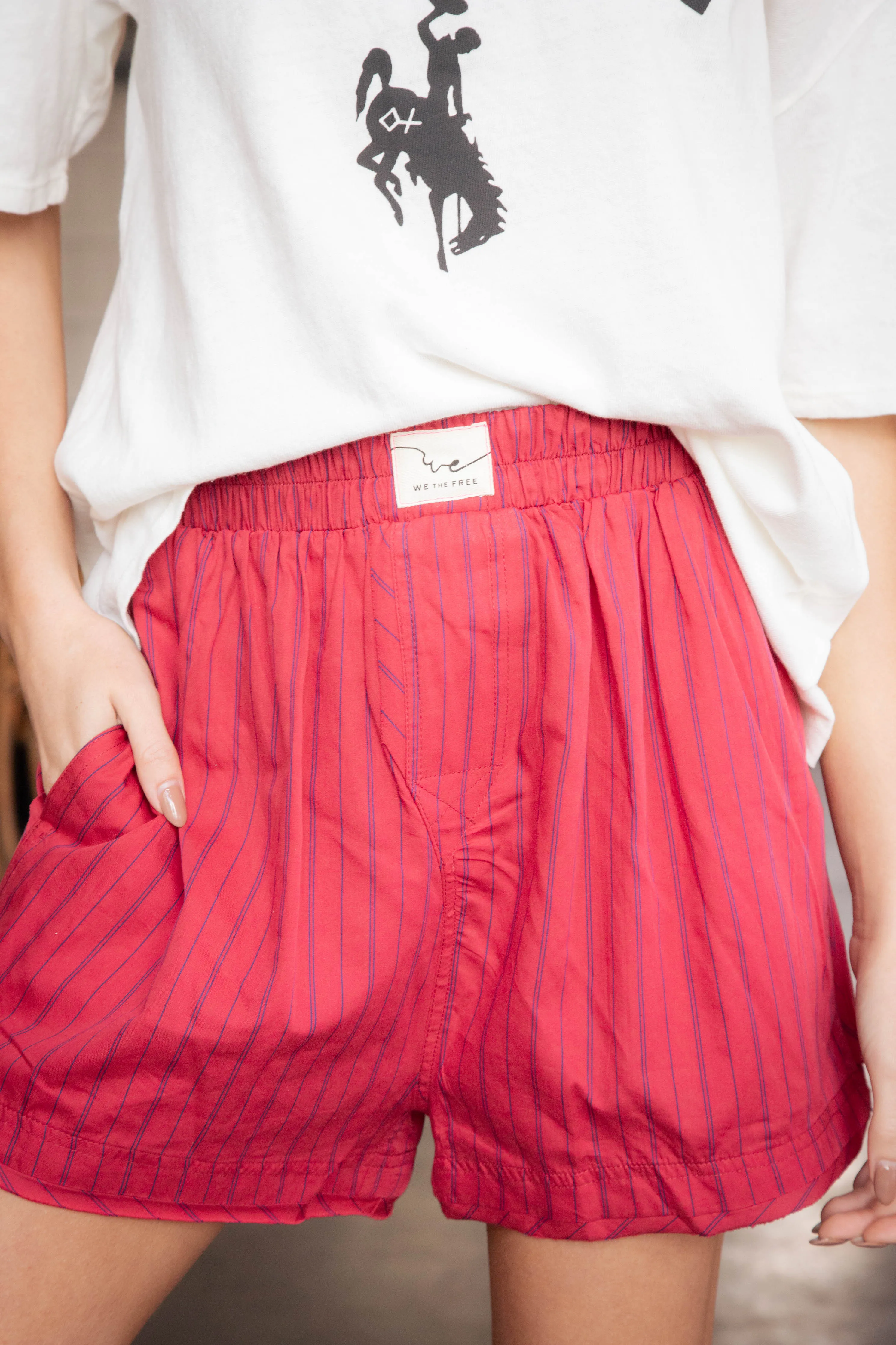 Day to Day Boxer, Red Combo | Free People sold by North & Main Clothing Company