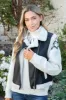 Laikyn Vegan Leather Sherpa Vest, Black sold by North & Main Clothing Company