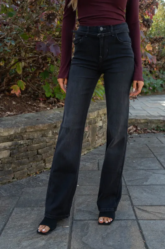 Sabine Slim A-Line Jeans, Smokeshow | Free People sold by North & Main Clothing Company