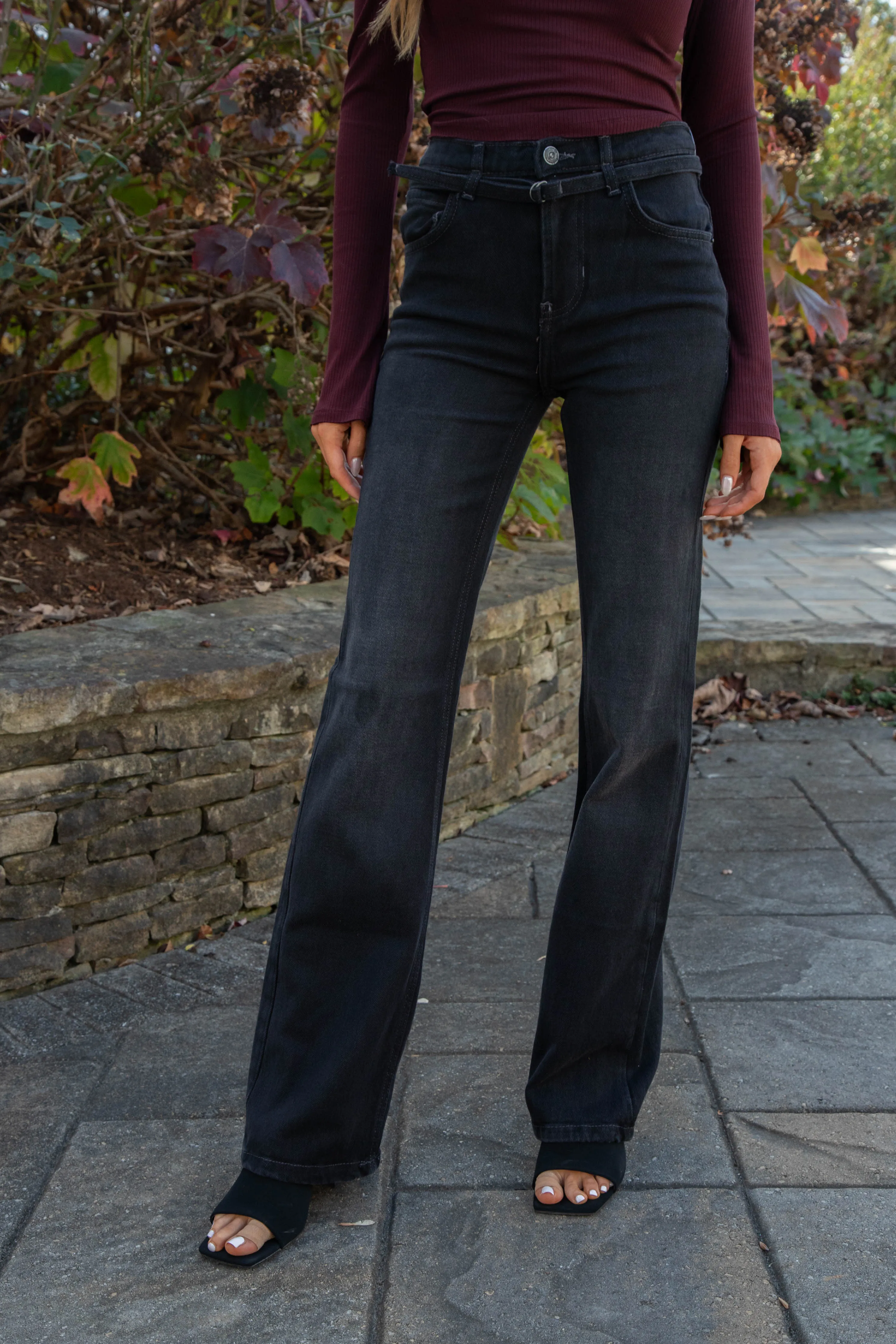 Sabine Slim A-Line Jeans, Smokeshow | Free People sold by North & Main Clothing Company