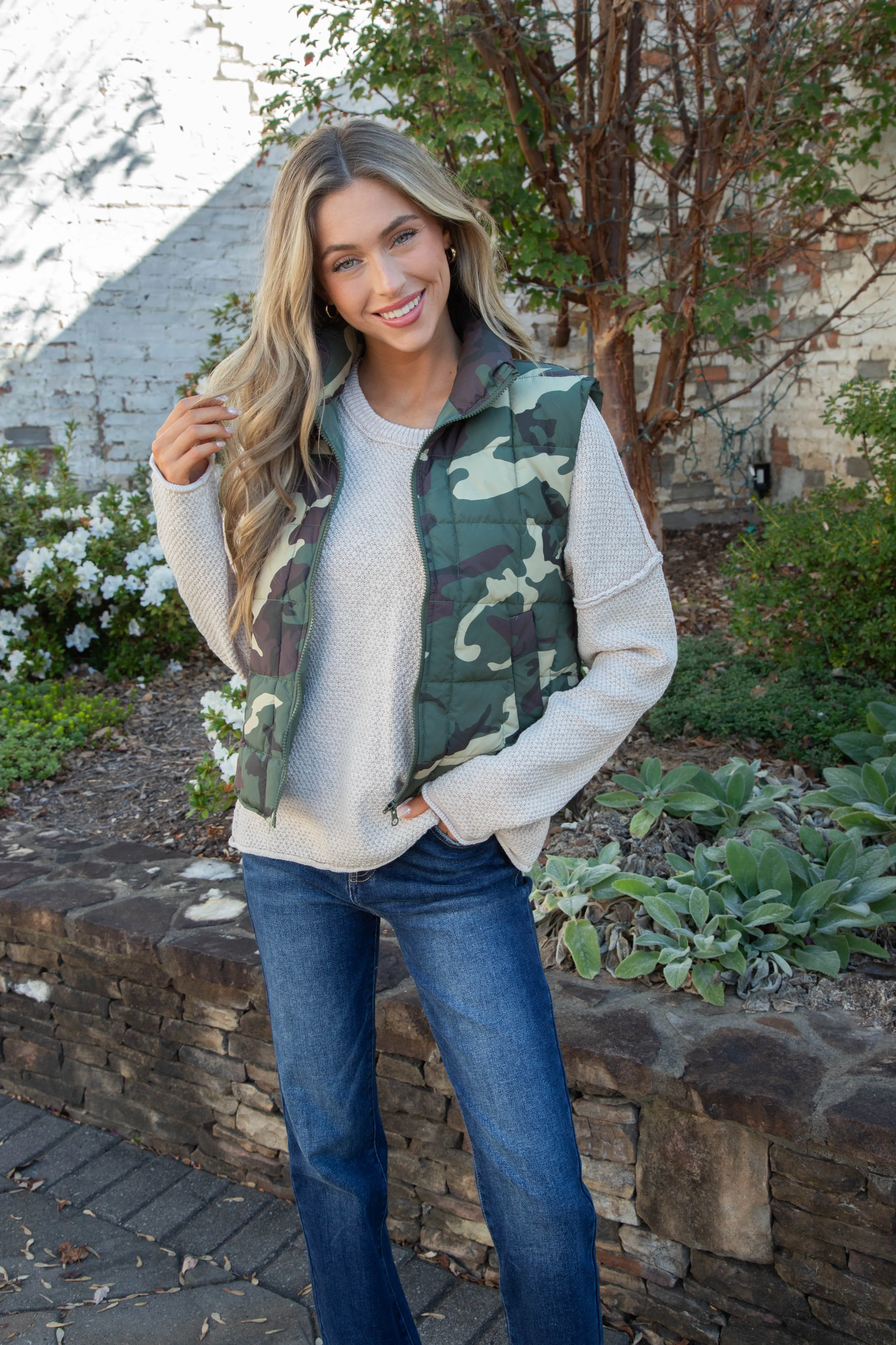Teegan Zip Up Puffer Vest, Camouflage sold by North & Main Clothing Company product image thumbnail 5