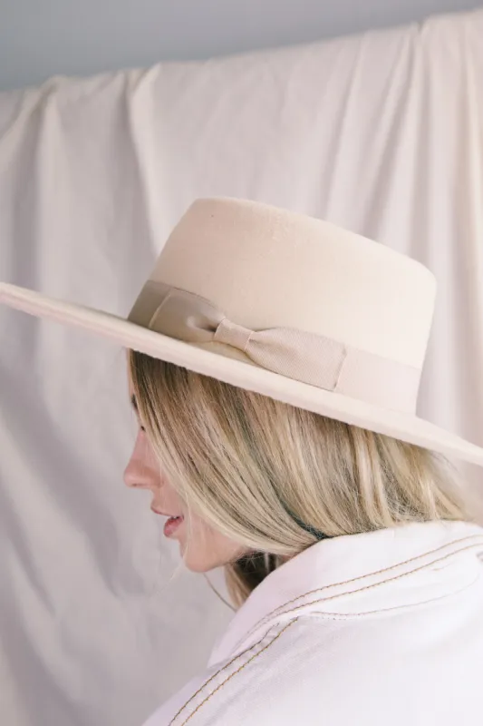 Weslyn Panama Bow Hat, Cream sold by North & Main Clothing Company