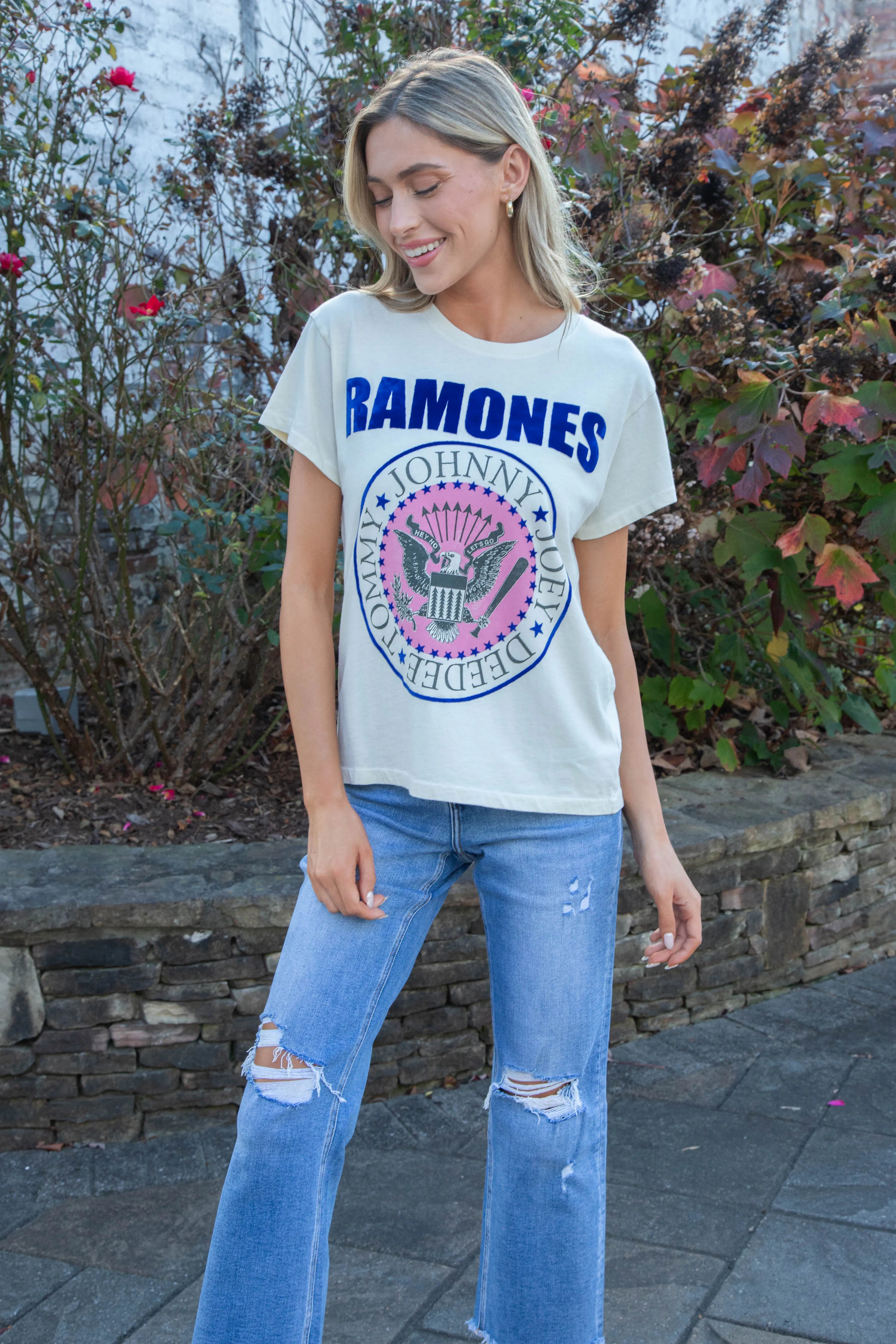 Ramones Classic Seal Tour Tee, Stone Vintage | Daydreamer sold by North & Main Clothing Company