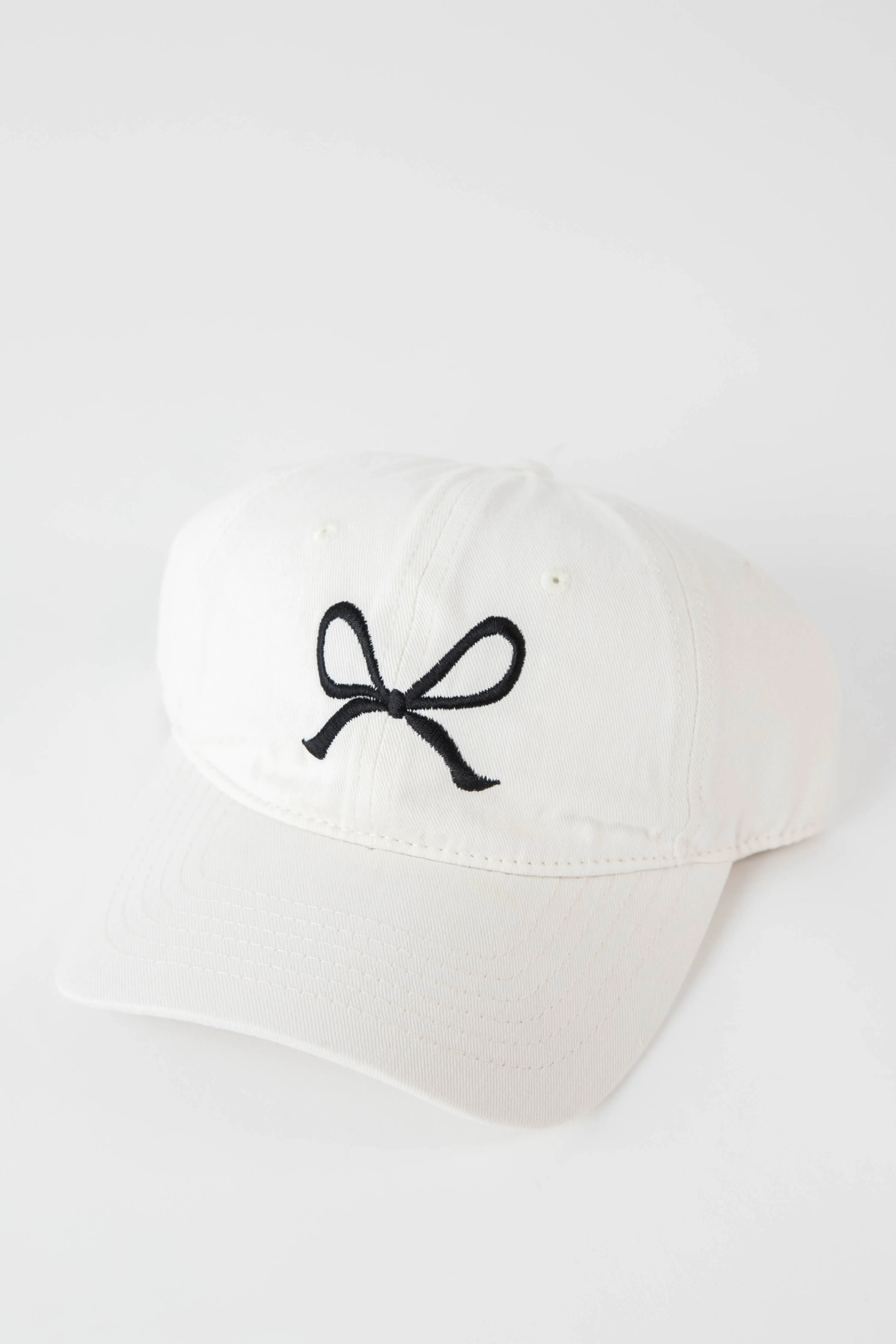 Ribbon Bow Hat, Ivory/Black sold by North & Main Clothing Company