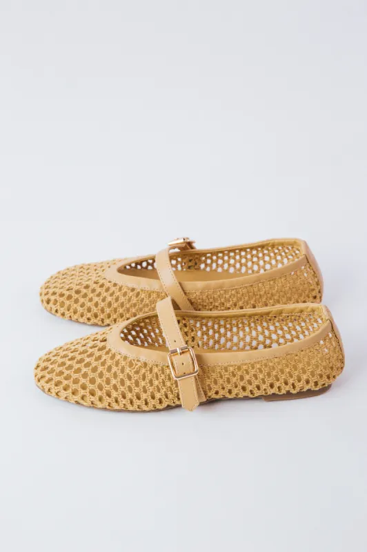 Nolita Fishnet Ballet Flat, Natural | Coconuts by Matisse sold by North & Main Clothing Company