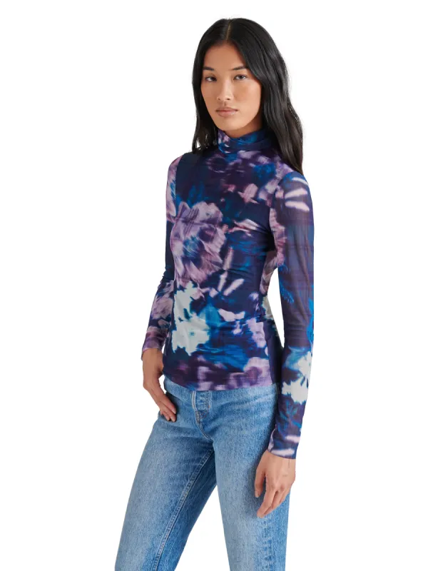 Fiona Mesh Top, Medieval Blue Midnight | Steve Madden sold by North & Main Clothing Company