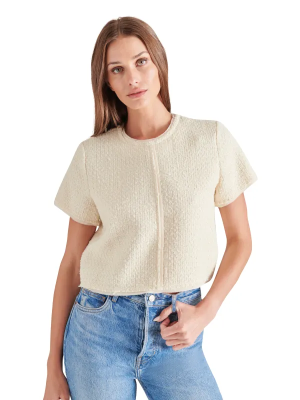 Addie Tweed Top, Antique White | Steve Madden sold by North & Main Clothing Company