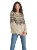Suzette Fair Isle Sweater, Brown Multi | Steve Madden sold by North & Main Clothing Company