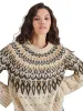 Suzette Fair Isle Sweater, Brown Multi | Steve Madden sold by North & Main Clothing Company