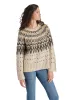 Suzette Fair Isle Sweater, Brown Multi | Steve Madden sold by North & Main Clothing Company