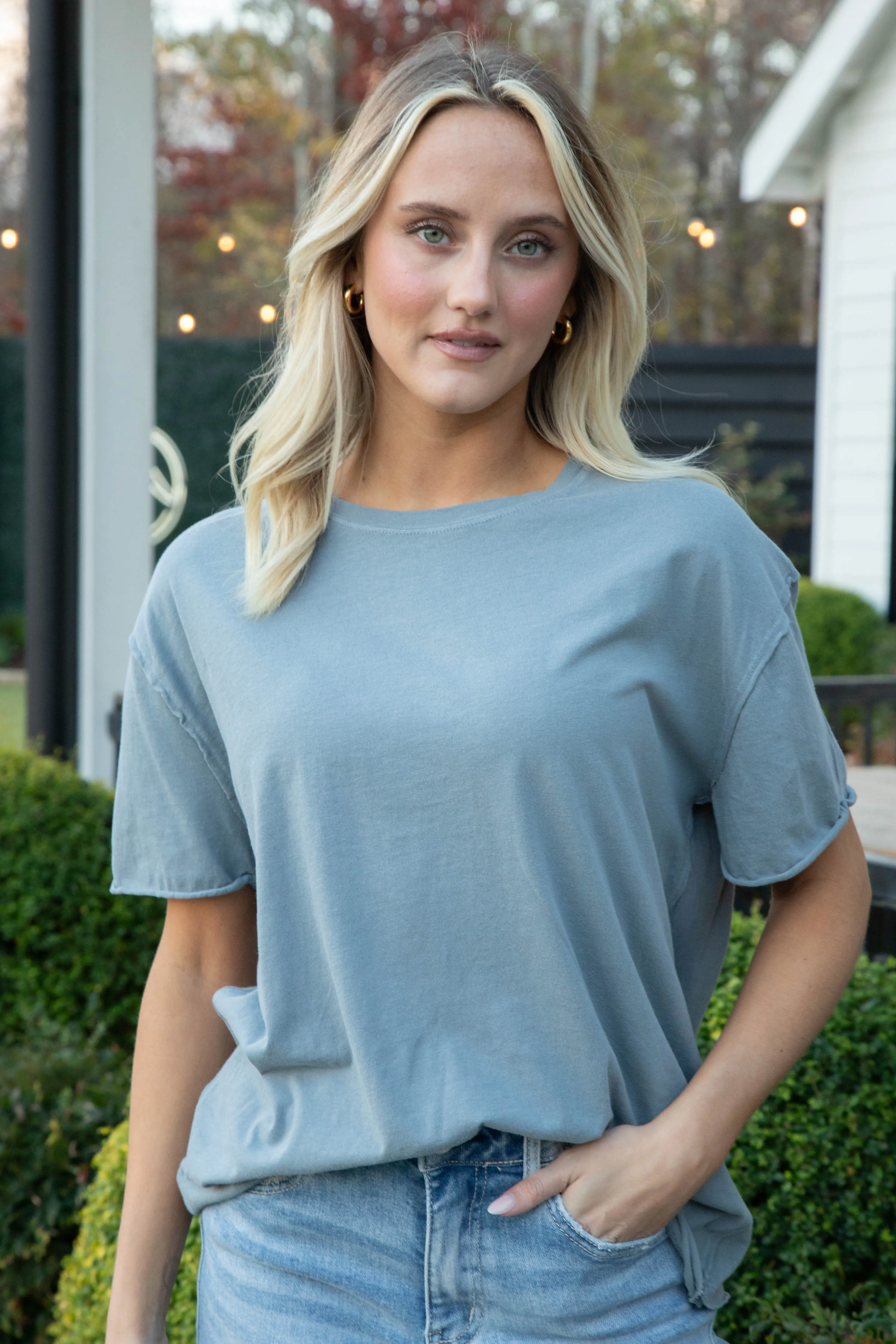 Nina Tee, Blue Mirage | Free People sold by North & Main Clothing Company product image thumbnail 4