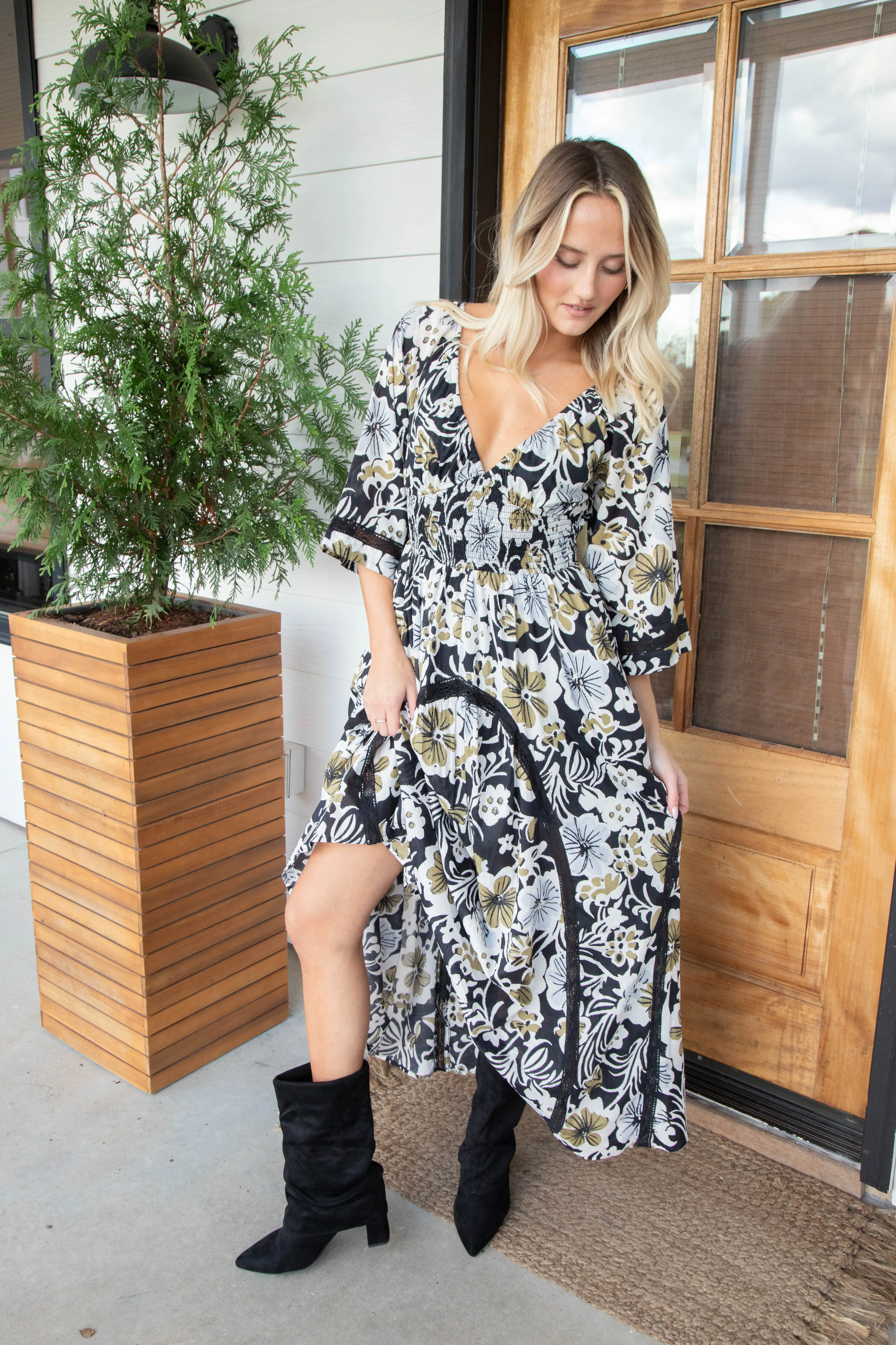 Dixie Maxi Dress, Black Combo | Free People sold by North & Main Clothing Company product image thumbnail 4